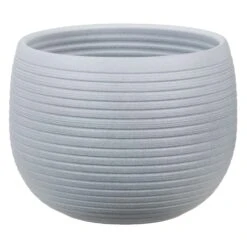 Scheurich Linara 6.25 In. D Ceramic Flower Pot Light Gray