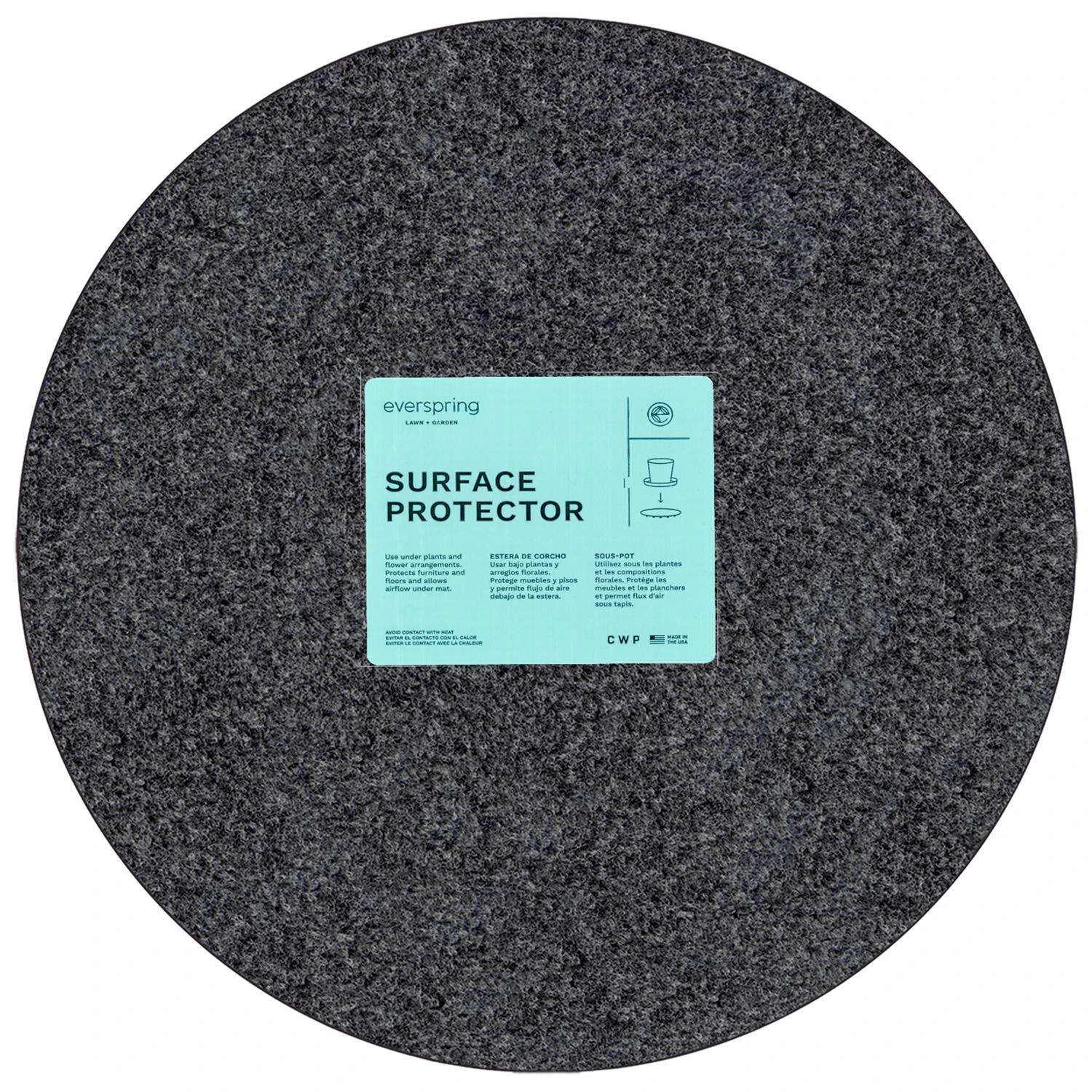 Everspring 0.5 In. H X 16 In. D Cork/Plastic Planter Mat Assorted 4 Everspring 0.5 In. H X 16 In. D Cork/Plastic Planter Mat Assorted - Image 2