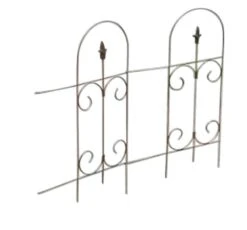 Living Accents 97 In. L X 32 In. H Steel Black Garden Fence