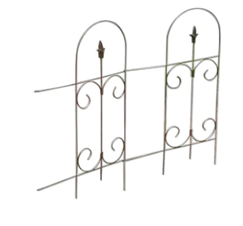 Living Accents 97 In. L X 32 In. H Steel Black Garden Fence 3 Living Accents 97 In. L X 32 In. H Steel Black Garden Fence