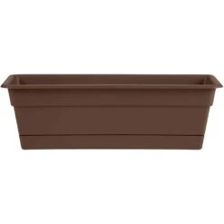 Bloem Dura Cotta 5.75 In. H X 30 In. W X 7.5 In. D Resin Window Box Chocolate