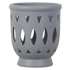 Trendspot Orchid 6.1 In. H X 5.5 In. W X 5.5 In. D X 6 In. D Ceramic Planter Gray