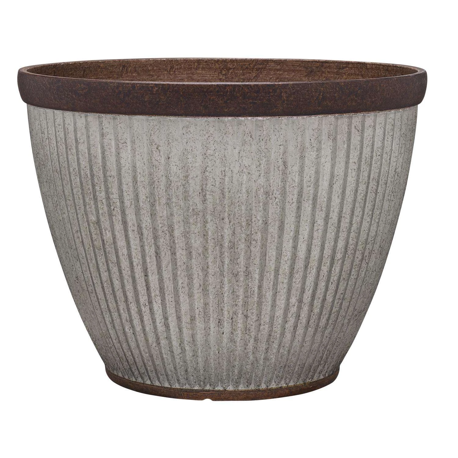 Southern Patio 7.4 In. H X 10 In. W X 10 In. D X 10 In. D Resin Westlake Planter Rustic Gray 3 Southern Patio 7.4 In. H X 10 In. W X 10 In. D X 10 In. D Resin Westlake Planter Rustic Gray