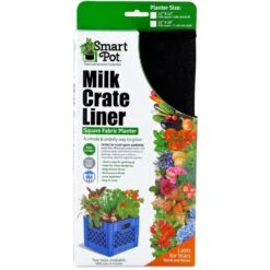 Smart Pot 12 In. H X 18 In. W X 12 In. D Geo-Thermal Fabric Milk Crate Grow Bag Planter Black