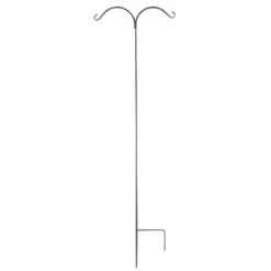 Panacea Black Wrought Iron 84 In. H Double Crook Plant Hook 1 Pk