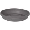 Bloem Terra 3.5 In. H Plastic Plant Saucer Charcoal