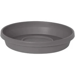 Bloem Terra 3.5 In. H Plastic Plant Saucer Charcoal