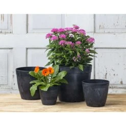 Novelty ArtStone 7.5 In. H X 8.5 In. W X 8.5 In. D X 8.5 In. D Resin Dolce Planter Black -ORBIT || ACE || TORO Shop d979186e 7249 45f9 bf6c 939d25c9be5d