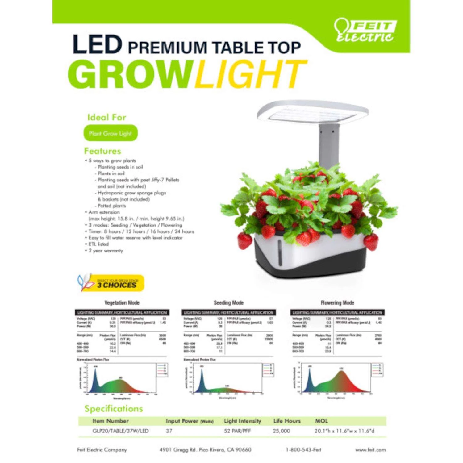 Feit Grow Fixtures Hydroponic Grow Light 37 W 8 Feit Grow Fixtures Hydroponic Grow Light 37 W - Image 6