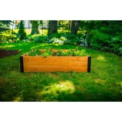 Vita Mezza 11 In. H X 48 In. W X 48 In. D Cedar Garden Planter Espresso Brown -ORBIT || ACE || TORO Shop dab07d37 6b12 45e4 af39 982a551575b9