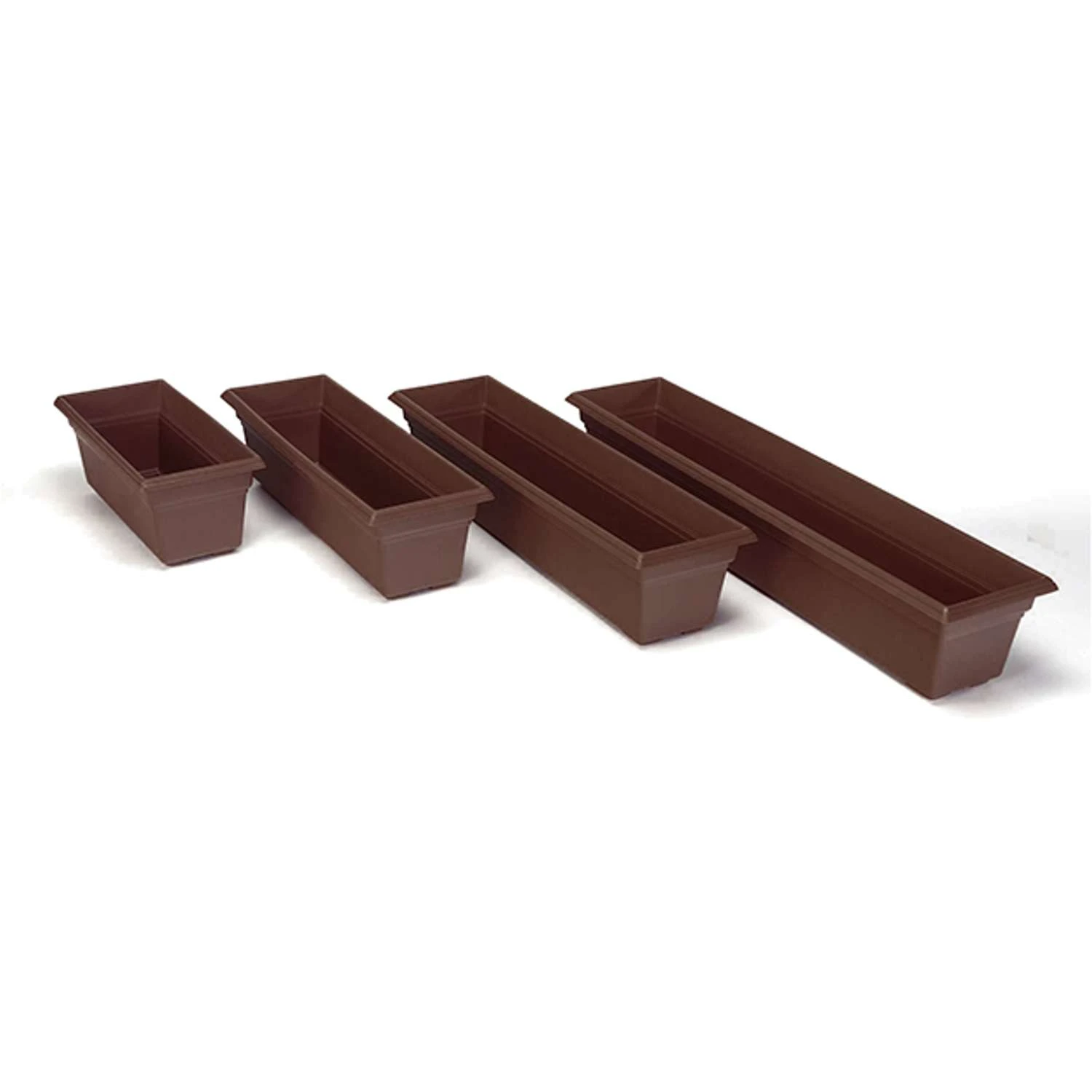 Novelty 6.4 In. H X 35.8 In. W X 8 In. D Plastic Countryside Flowerbox Flower Box Brown 6 Novelty 6.4 In. H X 35.8 In. W X 8 In. D Plastic Countryside Flowerbox Flower Box Brown - Image 4