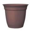 HC Companies Eclipse 14.5 In. H X 16 In. D Plastic Classic Planter Chocolate