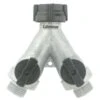 Gilmour 3/4 In. Metal Threaded Male Y-Hose Connector With Shut Offs