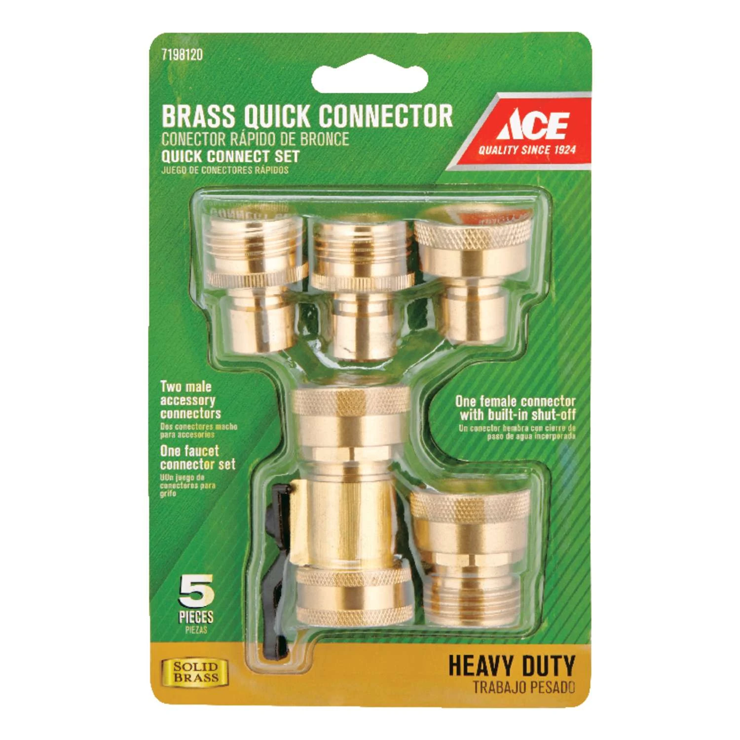 Ace Brass Threaded Quick Connector Hose Set 3 Ace Brass Threaded Quick Connector Hose Set