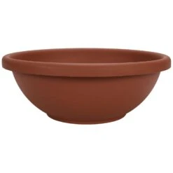 HC Companies Classic 7 In. H X 20 In. D Plastic Garden Bowl Planter Clay