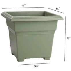 Novelty 13 In. H X 14 In. W X 14 In. D Plastic Countryside Tub Patio Planter Sage -ORBIT || ACE || TORO Shop ebc0159a 9527 47d0 b718 b66388a7f6f3