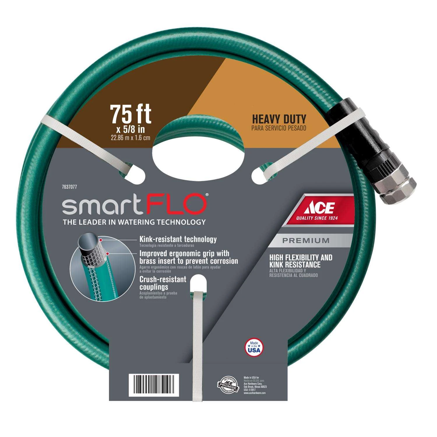 Ace SmartFLO 5/8 In. D X 75 Ft. L Heavy Duty Garden Hose 3 Ace SmartFLO 5/8 In. D X 75 Ft. L Heavy Duty Garden Hose