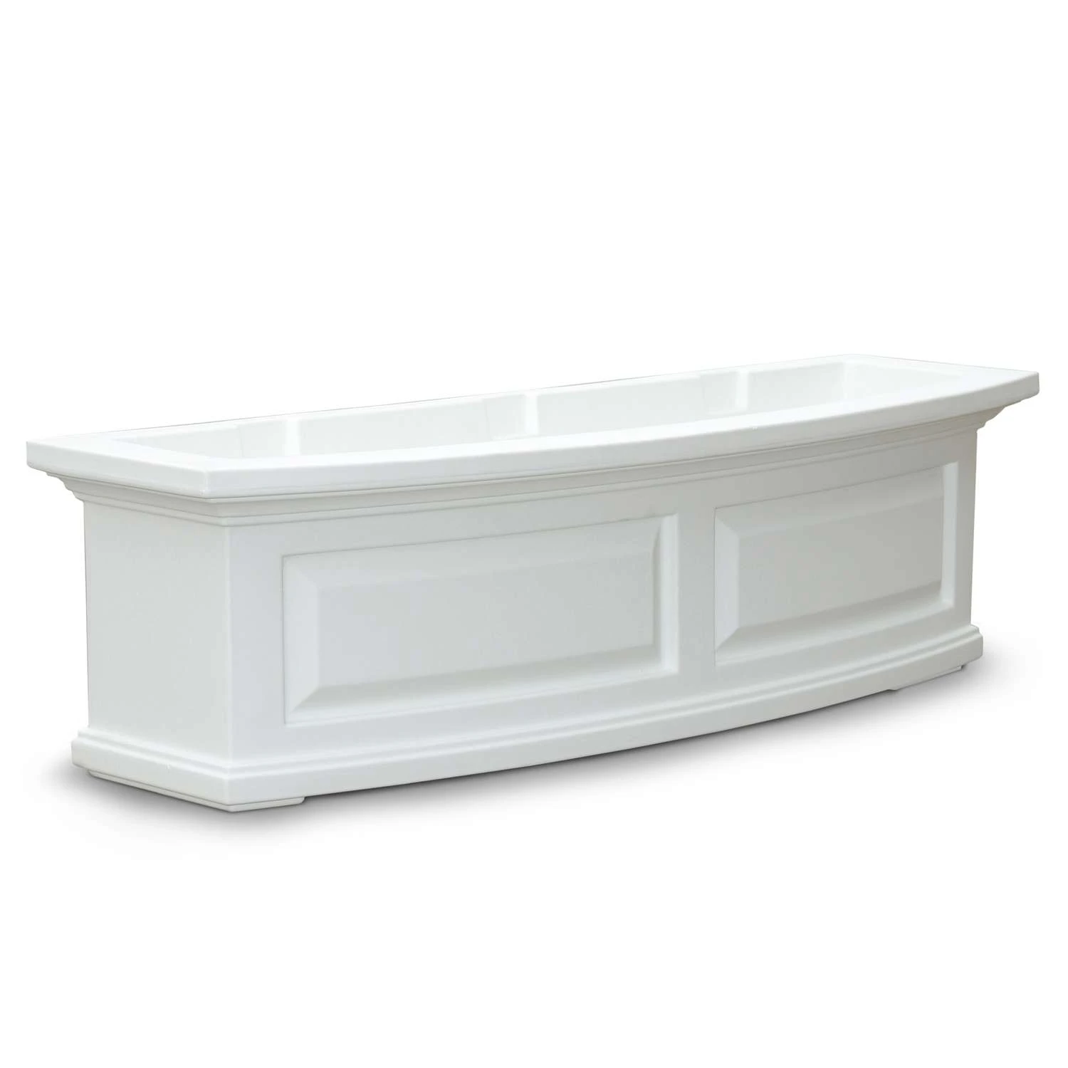 Mayne Nantucket 10 In. H X 11.5 In. W X 36 In. D Plastic Window Box White 4 Mayne Nantucket 10 In. H X 11.5 In. W X 36 In. D Plastic Window Box White - Image 2