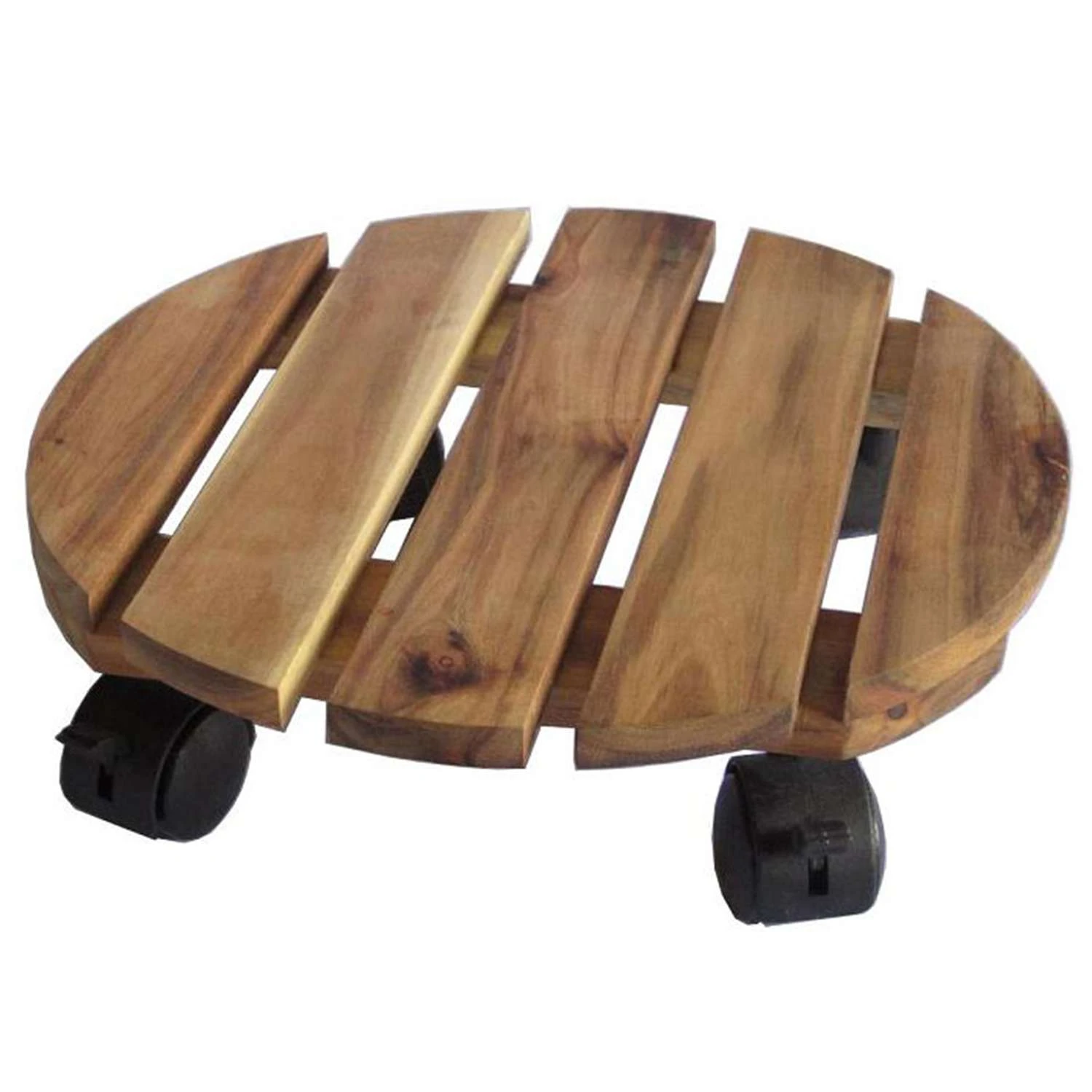 Avera Products 3.25 In. H X 12 In. W X 12 In. D Wood Traditional Plant Caddy Natural 4 Avera Products 3.25 In. H X 12 In. W X 12 In. D Wood Traditional Plant Caddy Natural - Image 2