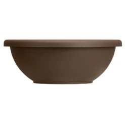 HC Companies Classic 7 In. H X 20 In. D Plastic Garden Bowl Planter Chocolate