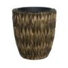 Infinity 16.5 In. H X 15 In. D PP Plastic Twisted Banana Leaf Planter Brown