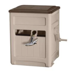 Suncast Smart Trak 225 Ft. Taupe Retractable Free Standing Hideaway Hose Reel