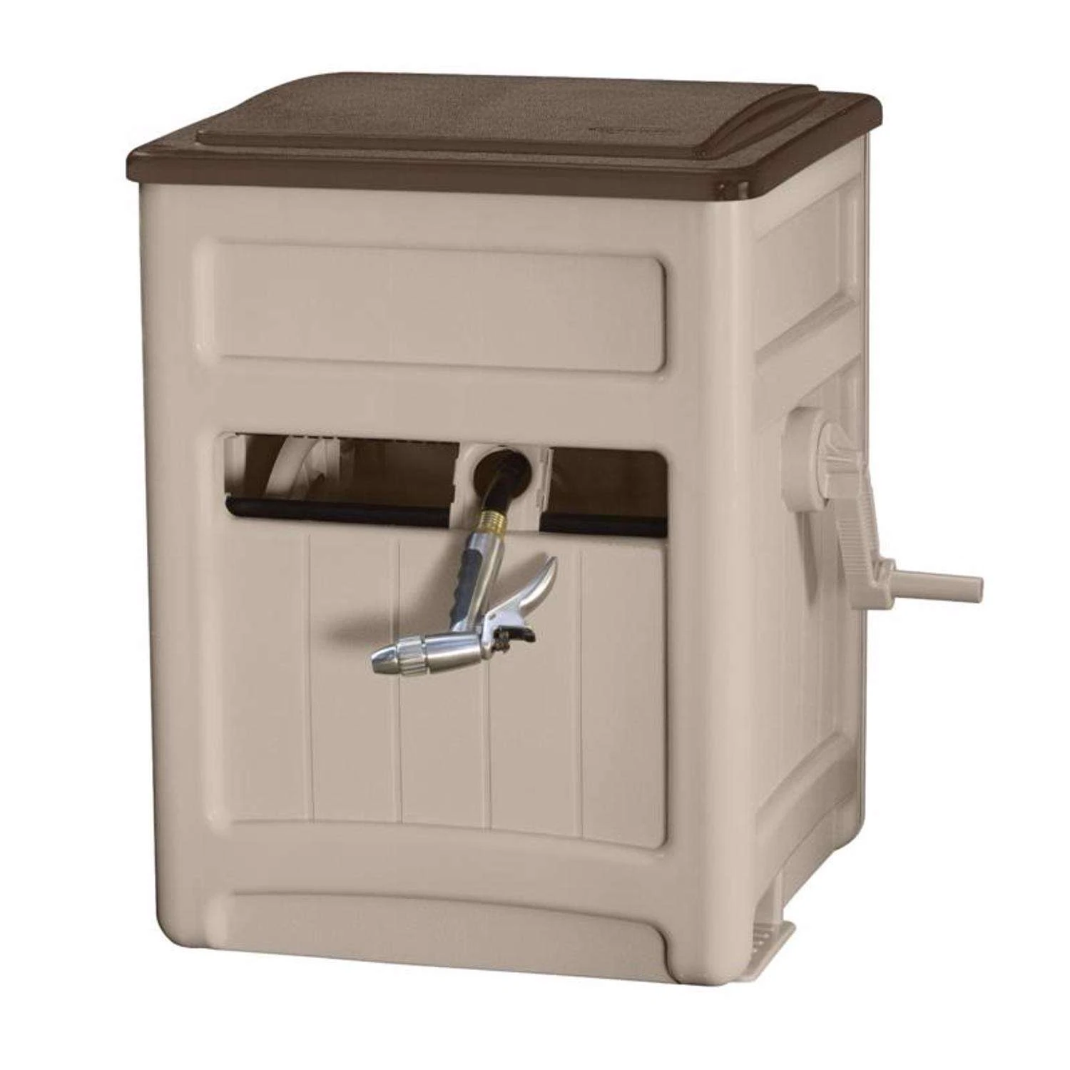 Suncast Smart Trak 225 Ft. Taupe Retractable Free Standing Hideaway Hose Reel 3 Suncast Smart Trak 225 Ft. Taupe Retractable Free Standing Hideaway Hose Reel